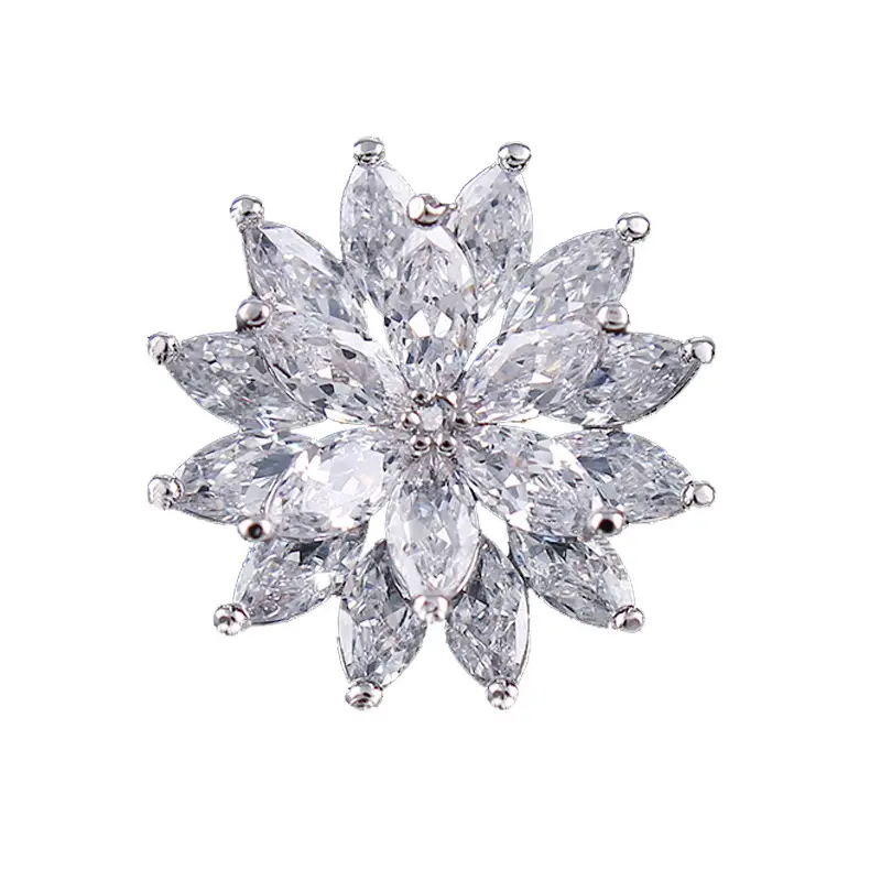 Double-Layer Crystal Sunflower Brooch for Women - Image 8