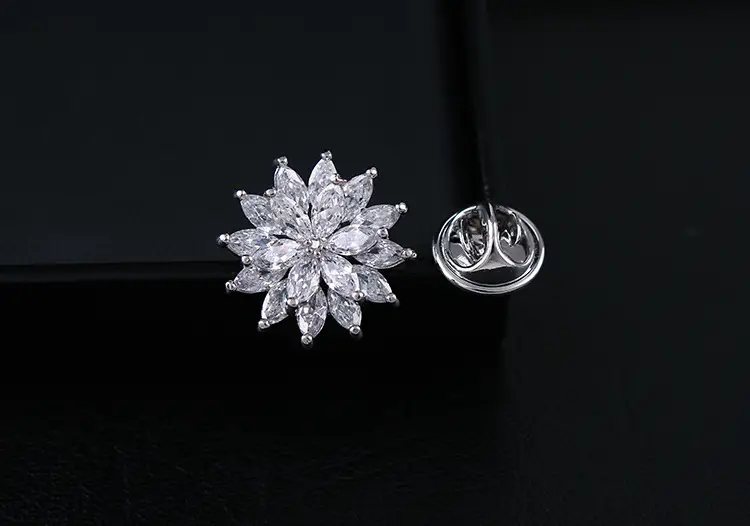 Double-Layer Crystal Sunflower Brooch for Women — feature 24