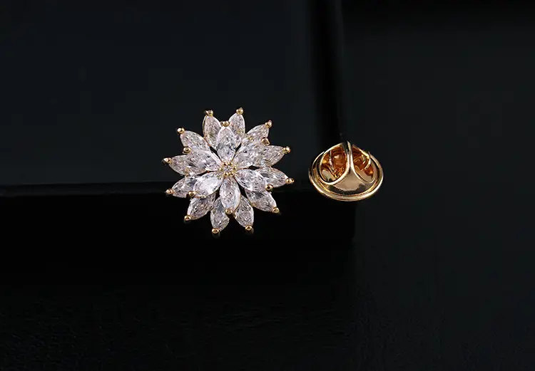 Double-Layer Crystal Sunflower Brooch for Women — feature 25
