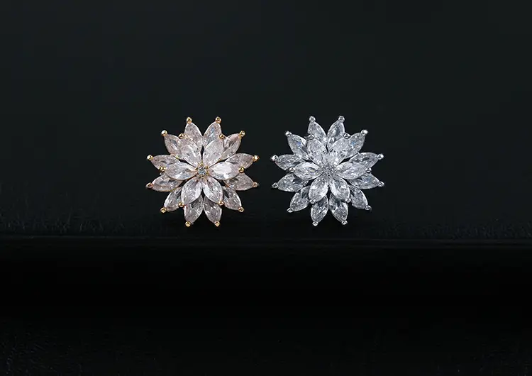 Double-Layer Crystal Sunflower Brooch for Women — feature 26