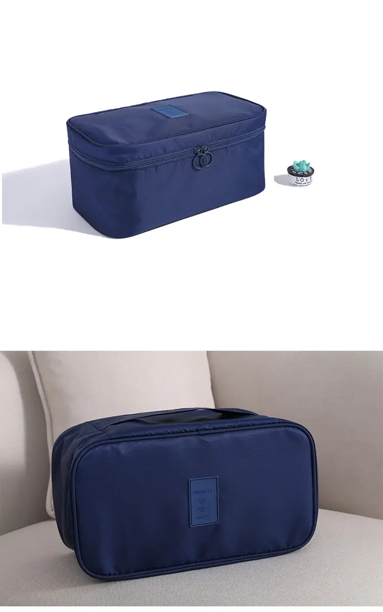 Pink Divided Travel Cosmetics Bag with Socks Organizer — feature 26