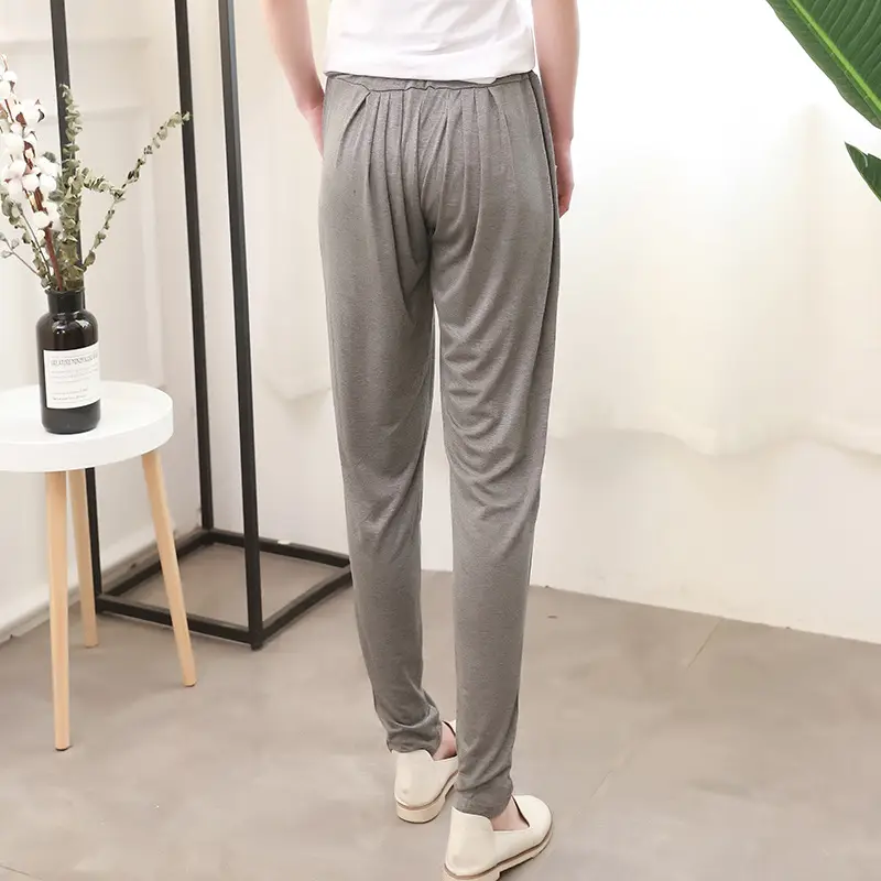 Women's Black Modal Harem Pants Slim Casual Wear — feature 22