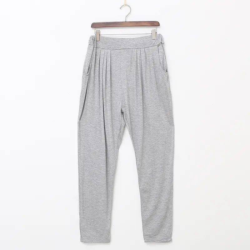 Women's Black Modal Harem Pants Slim Casual Wear — feature 26