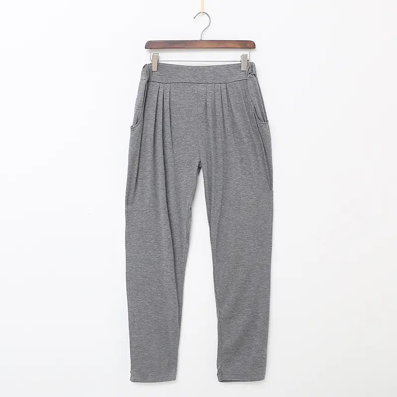 Women's Black Modal Harem Pants Slim Casual Wear - Image 2