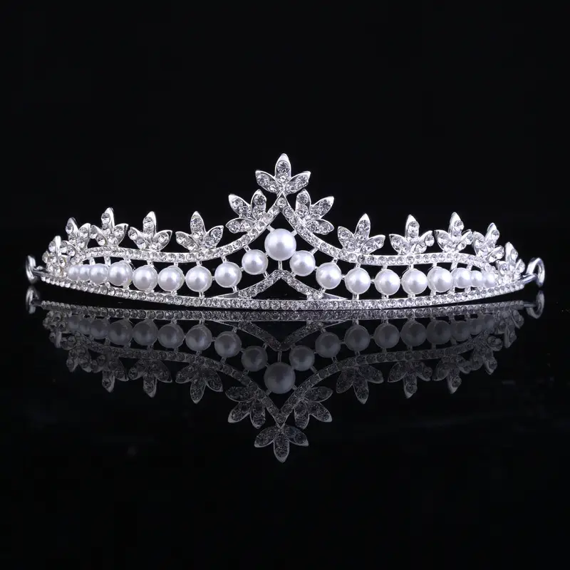 New Rhinestone Bridal Jewelry Set Three-Piece Wedding Crown Necklace Headdress Set - Image 3