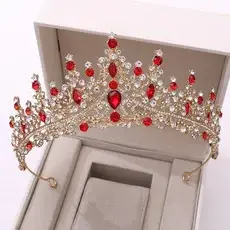New Rhinestone Bridal Jewelry Set Three-Piece Wedding Crown Necklace Headdress Set — feature 2