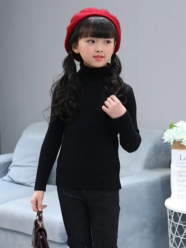 Pink Turtleneck Sweater for Girls Medium Large - Image 73