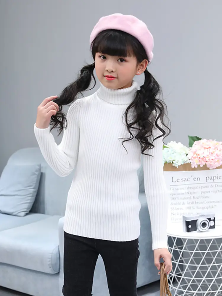 Pink Turtleneck Sweater for Girls Medium Large - Image 74