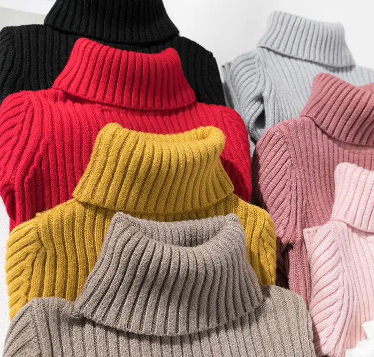 Pink Turtleneck Sweater for Girls Medium Large — feature 12