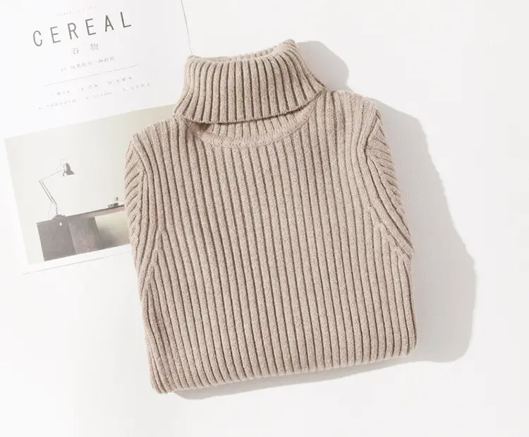 Pink Turtleneck Sweater for Girls Medium Large — feature 8