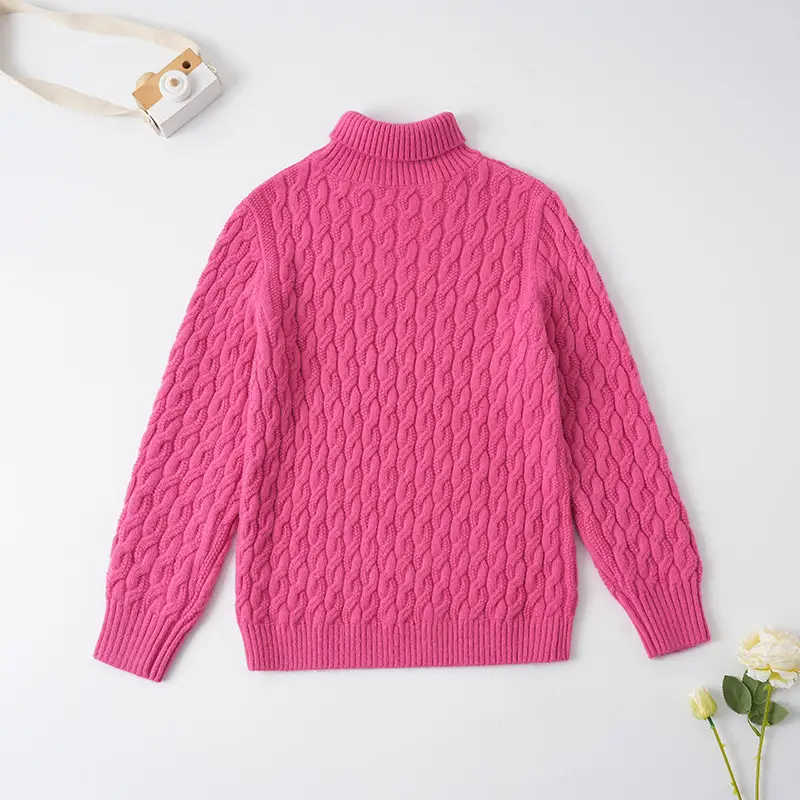 Pink Turtleneck Sweater for Girls Medium Large - Image 39