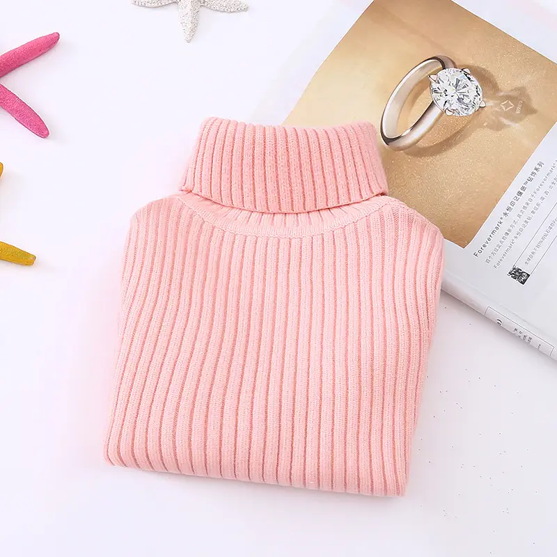 Pink Turtleneck Sweater for Girls Medium Large - Image 26