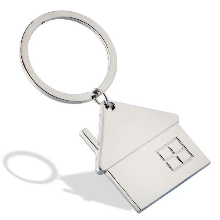 Manufacturer Wholesale Keychain Personalized Simulation Metal House Keychain Pendant Gift Can Laser Logo