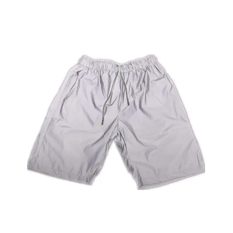 White Reflective Night Running Shorts for Men Women Large - Image 6