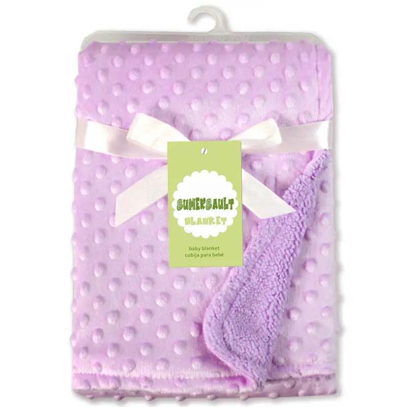 Lambswool Winter Blanket Double Layer Purple - Image 3