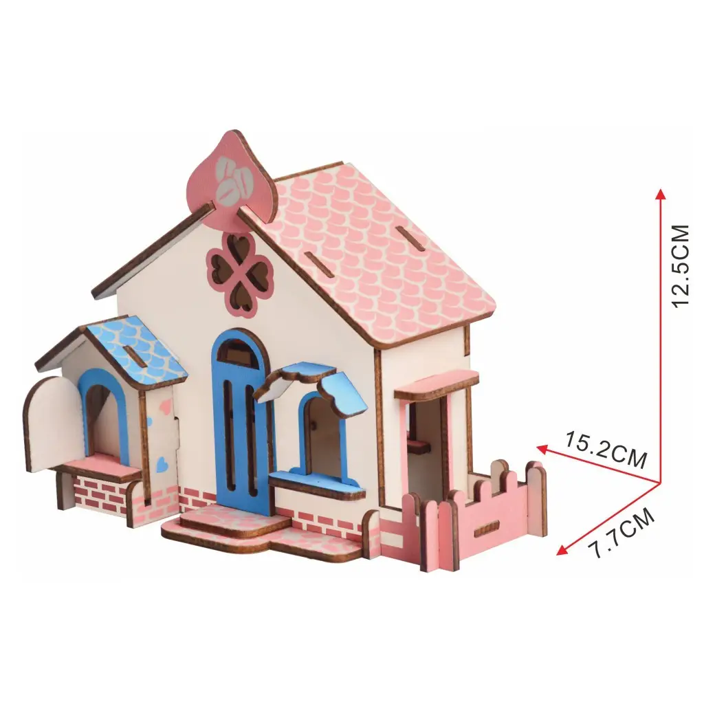 3D Wooden Puzzle Toy House for Kids Educational Assembly - Image 10