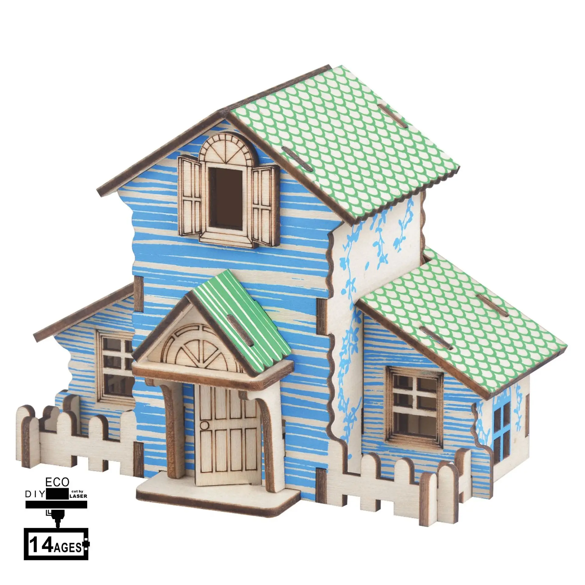 3D Wooden Puzzle Toy House for Kids Educational Assembly - Image 4