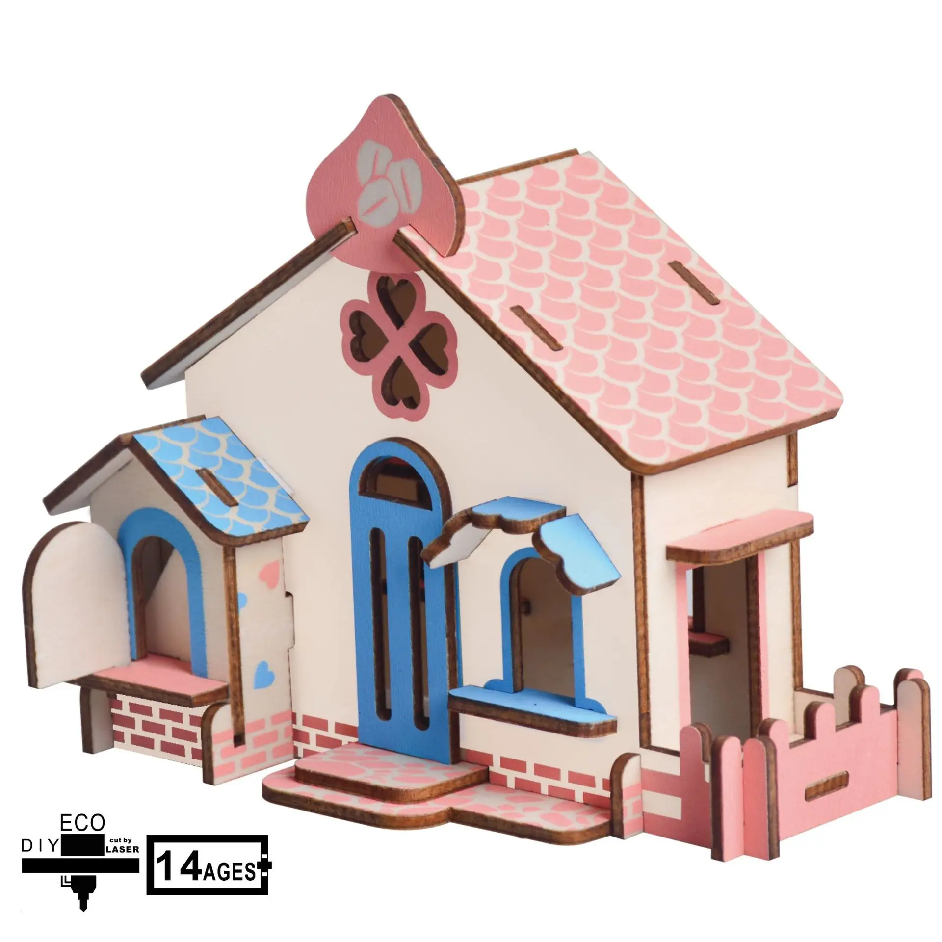 3D Wooden Puzzle Toy House for Kids Educational Assembly - Image 6