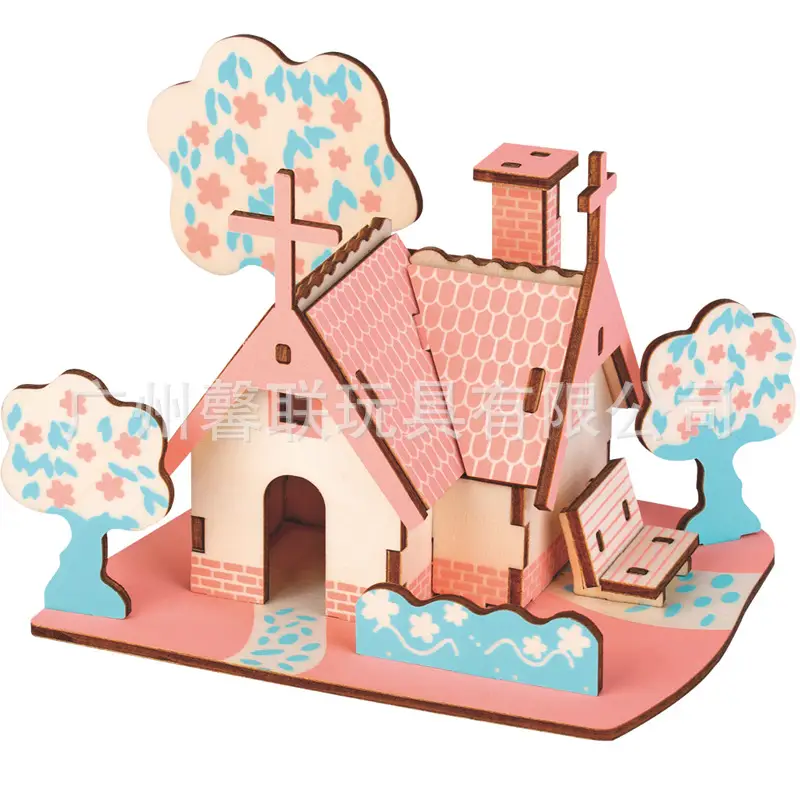 3D Wooden Puzzle Toy House for Kids Educational Assembly - Image 8