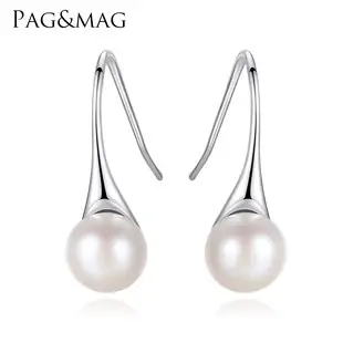 Korean Freshwater Pearl Disc Earrings 925 Silver — feature 1