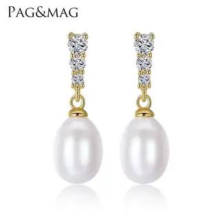 Korean Freshwater Pearl Disc Earrings 925 Silver — feature 3