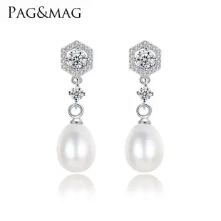 Korean Freshwater Pearl Disc Earrings 925 Silver — feature 7