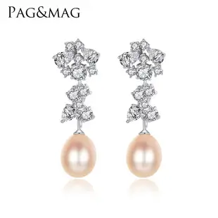 Korean Freshwater Pearl Disc Earrings 925 Silver — feature 8