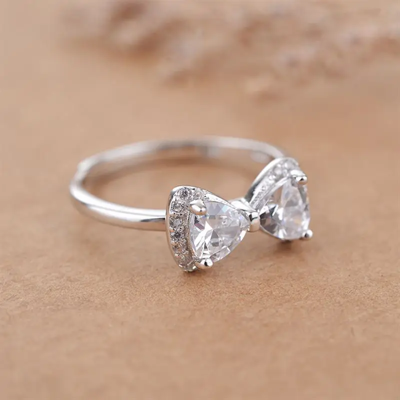 Elegant Bow Crystal Ring for Women Rose Gold - Image 6