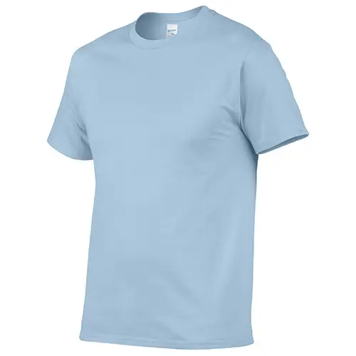 Gray Cotton Round Neck T-Shirt 150g - Image 3