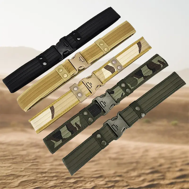 Camouflage Tactical Belt Canvas Military Training Belt - Image 7
