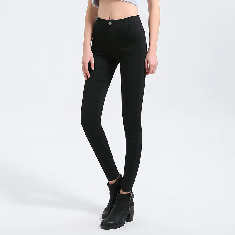 Black Zipper Leggings M-8Xl Large Women - Image 2