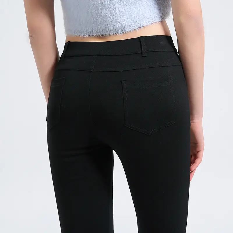 Black Zipper Leggings M-8Xl Large Women - Image 3