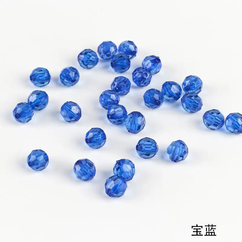 8mm Acrylic Transparent Corner Beads Loose Green - Image 15
