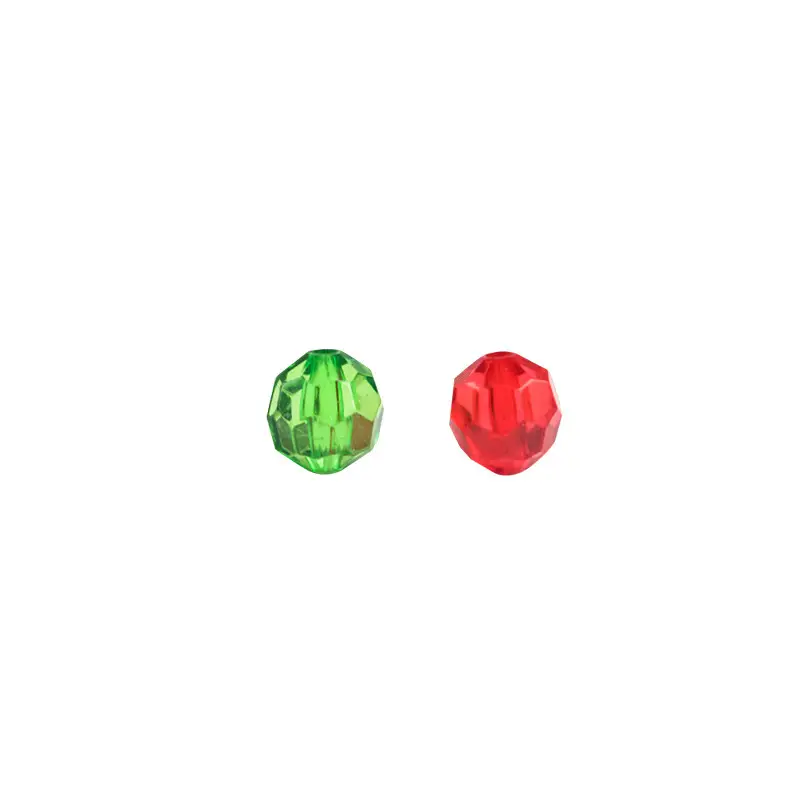 8mm Acrylic Transparent Corner Beads Loose Green - Image 17