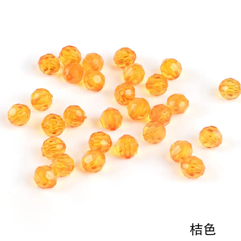 8mm Acrylic Transparent Corner Beads Loose Green - Image 8