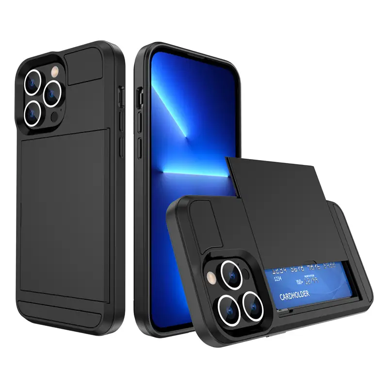 iPhone 17 Pro Max Phone Case with Sliding Card Slot
