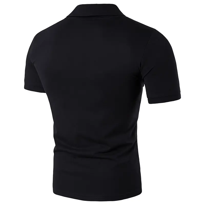 Men's White Polo T-Shirt Short Sleeve Webbing Embellishment