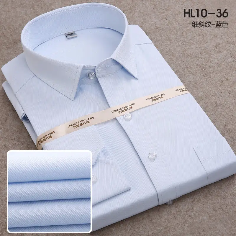 Men's Pink Slim Fit Long Sleeve Business Shirt
