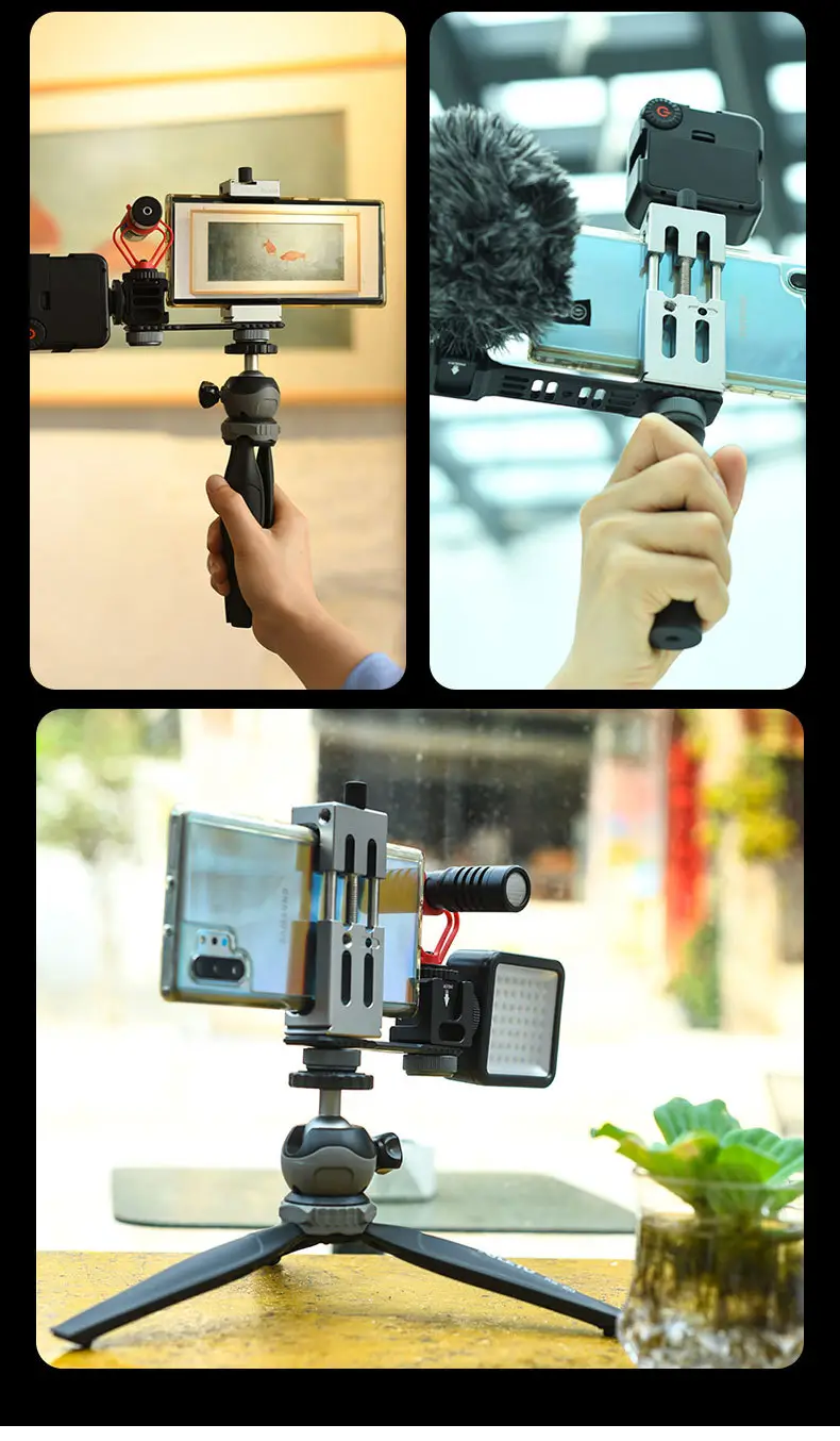 XJ-8 Aluminum Phone Tripod Stand Black — feature 12