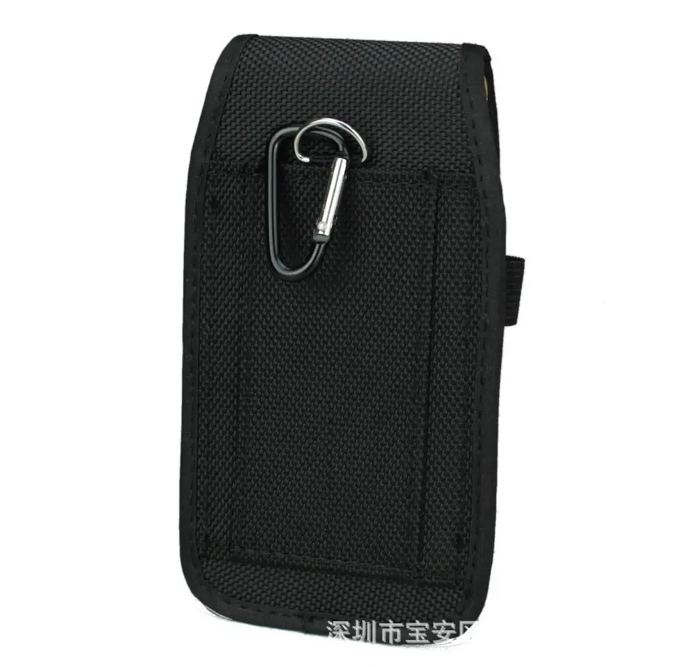 Universal Men's Black Leather Belt Waist Bag — feature 14