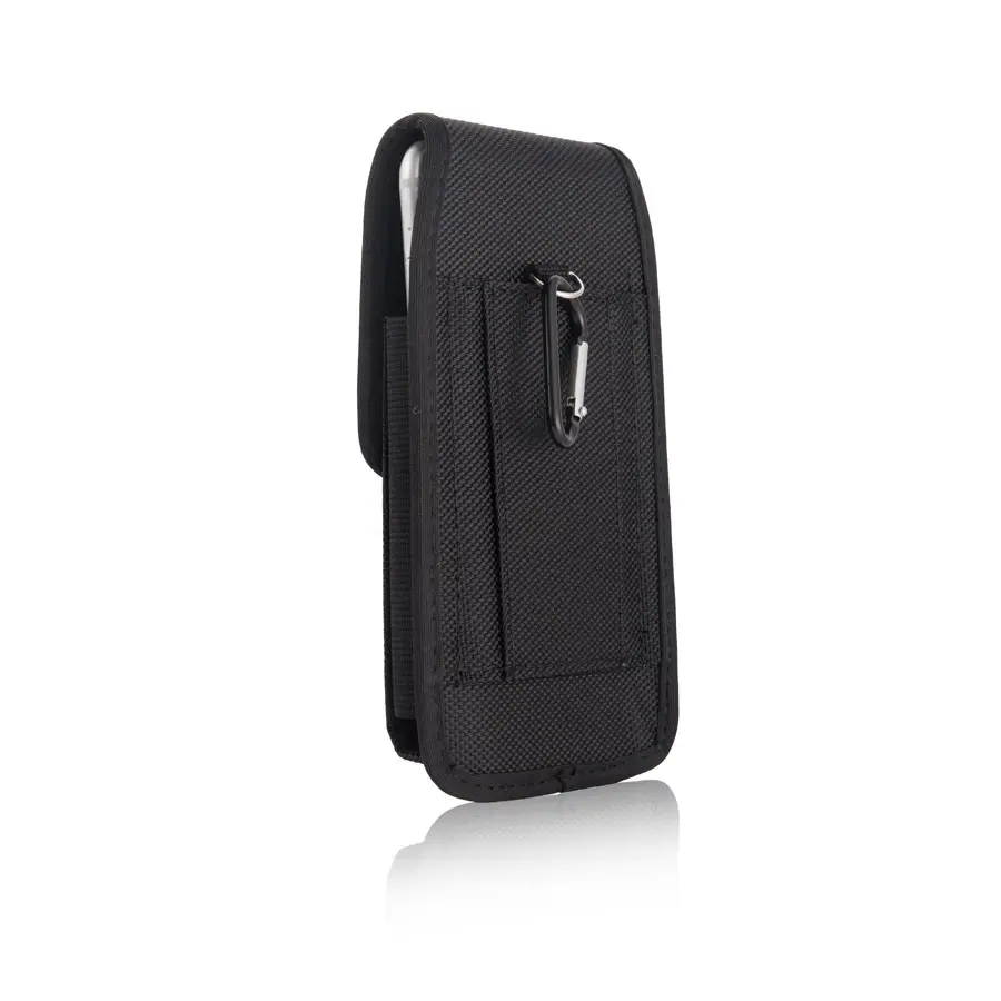 Universal Men's Black Leather Belt Waist Bag — feature 18