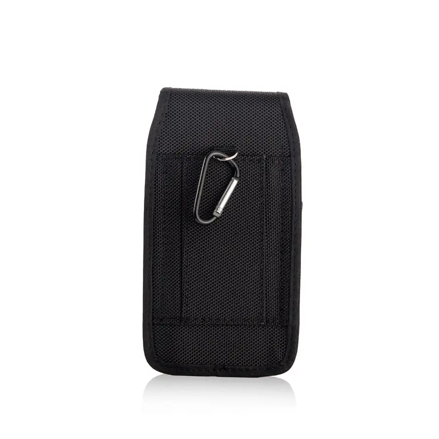 Universal Men's Black Leather Belt Waist Bag — feature 19