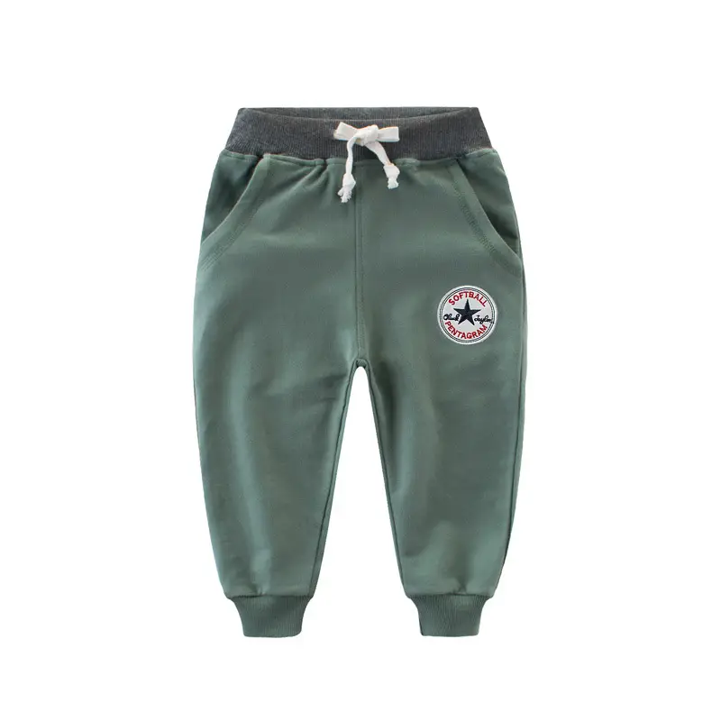 2025 Boys Cotton Terry Sports Pants Grey - Image 7