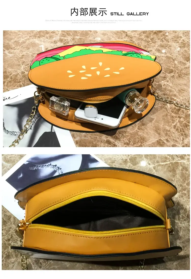 Popcorn Bag Red Striped Chain Shoulder Crossbody — feature 27