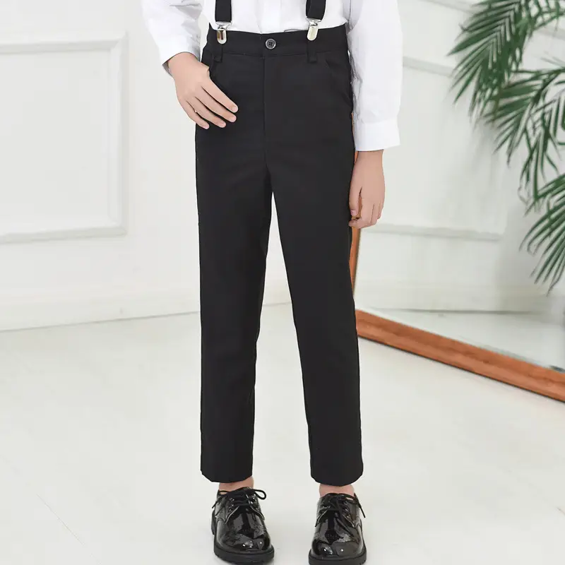 Children's Red Trousers Middle Large School Uniform Pants - Image 62
