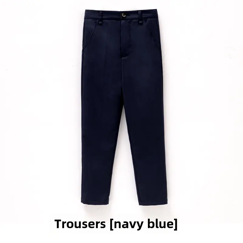 Children's Red Trousers Middle Large School Uniform Pants - Image 17