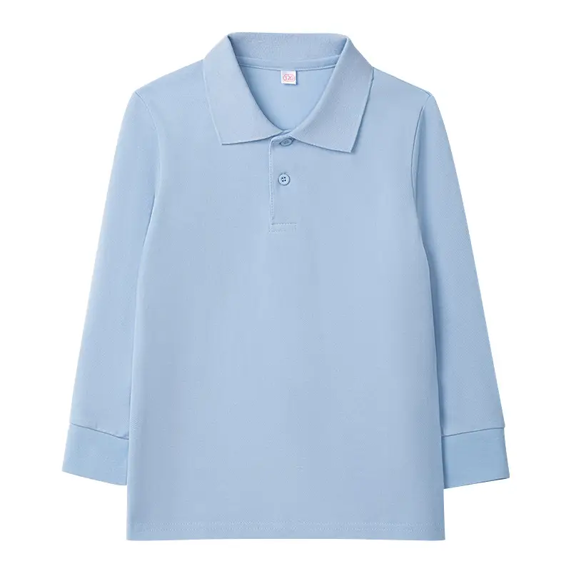 Children's Yellow Polo T-Shirt Long Sleeve Cotton Boys - Image 39