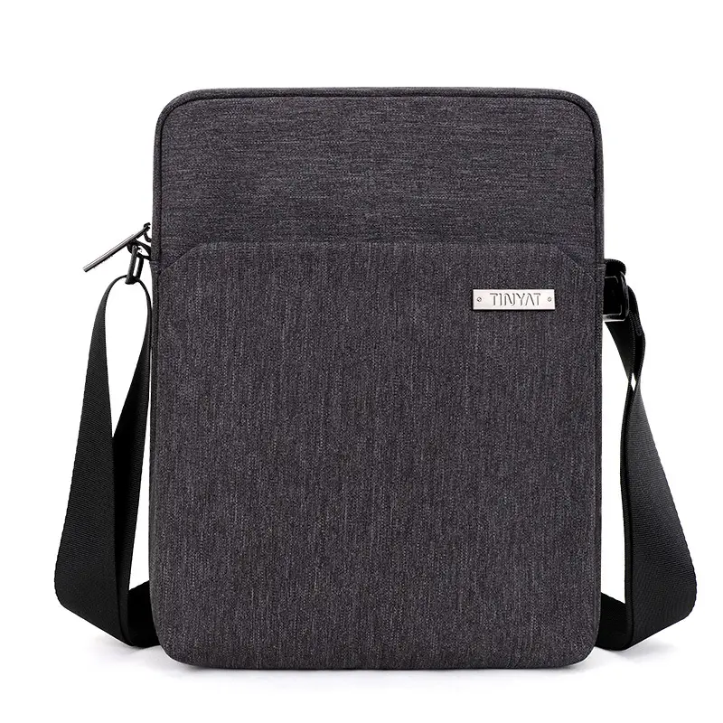 Men's Grey Korean Style Shoulder Bag Crossbody Casual Urban - Image 2