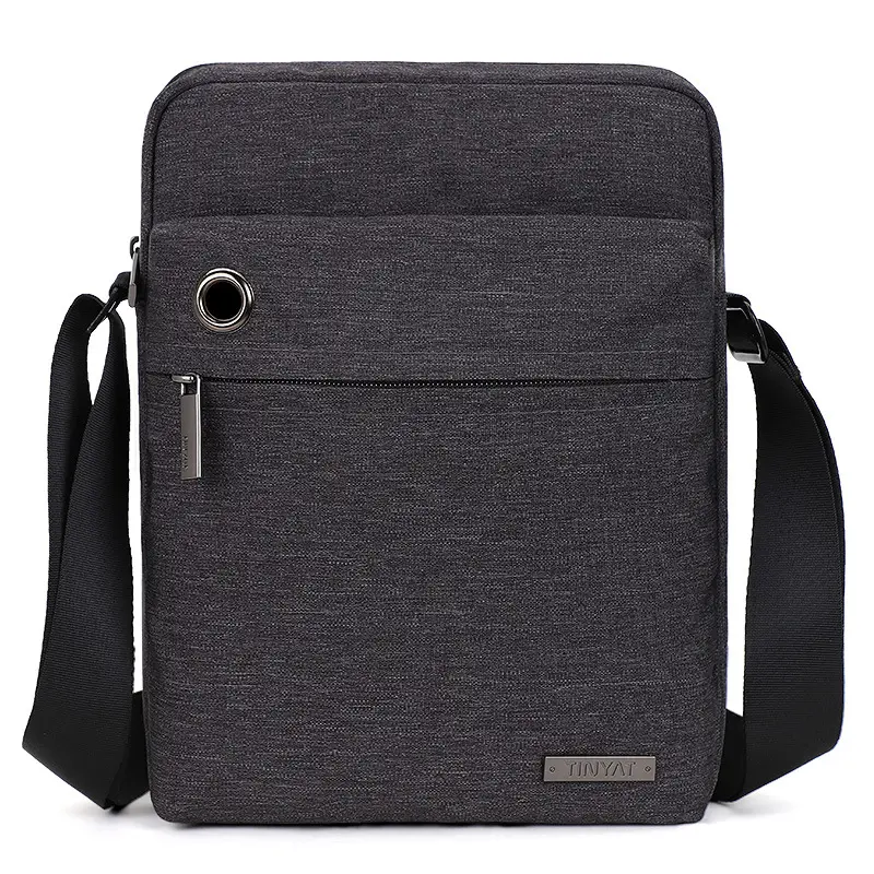 Men's Grey Korean Style Shoulder Bag Crossbody Casual Urban - Image 4