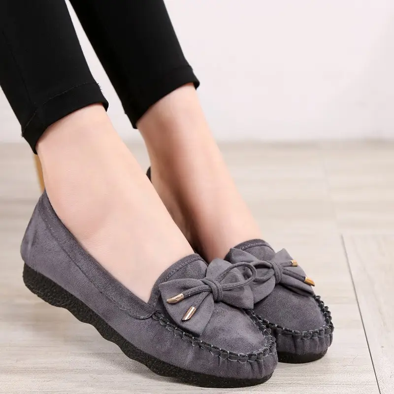 Spring and autumn New Bean shoes women's old Beijing cloth shoes soft bottom work shoes Black large size women's shoes a generation of hair - Image 6